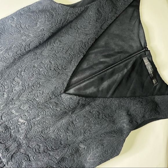 𝅺ZARA Black Fit and Flare Dress Size M - Picture 5 of 8